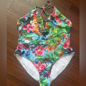 Tropical Floral Women's One Piece Swimsuit